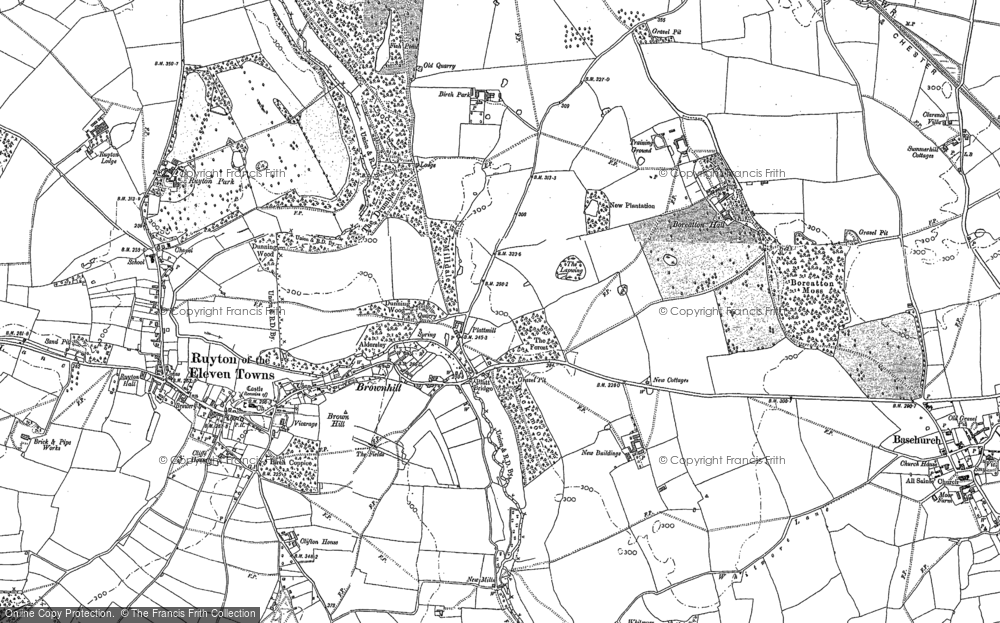 Old Map of Brownhill, 1880 - 1881 in 1880
