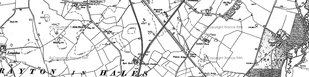 Old map of Brownhills in 1879