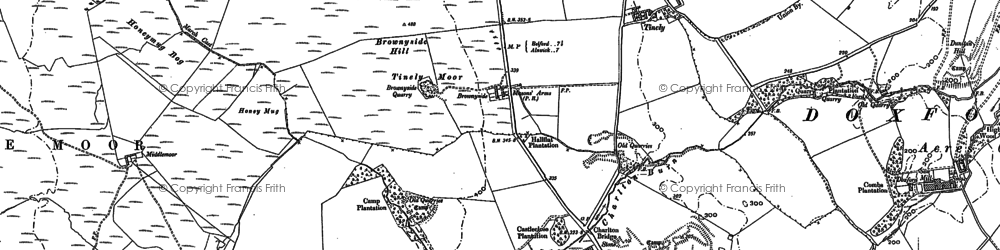Old map of Brockdam Moor in 1896