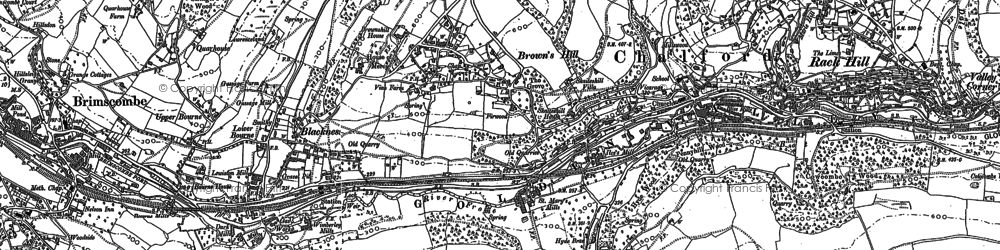 Old map of Brownshill in 1882