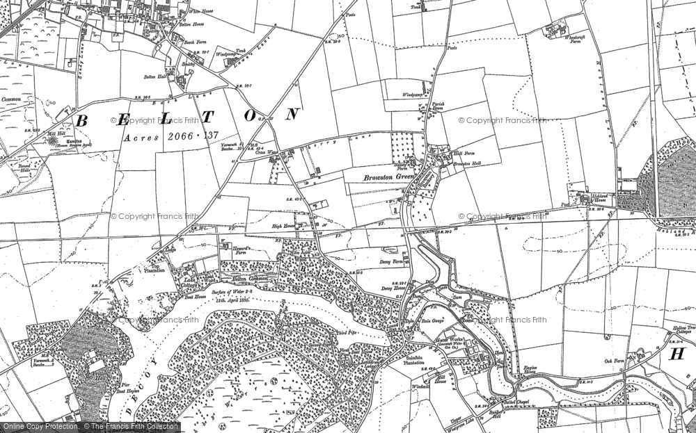 Old Map of Browston Green, 1904 in 1904