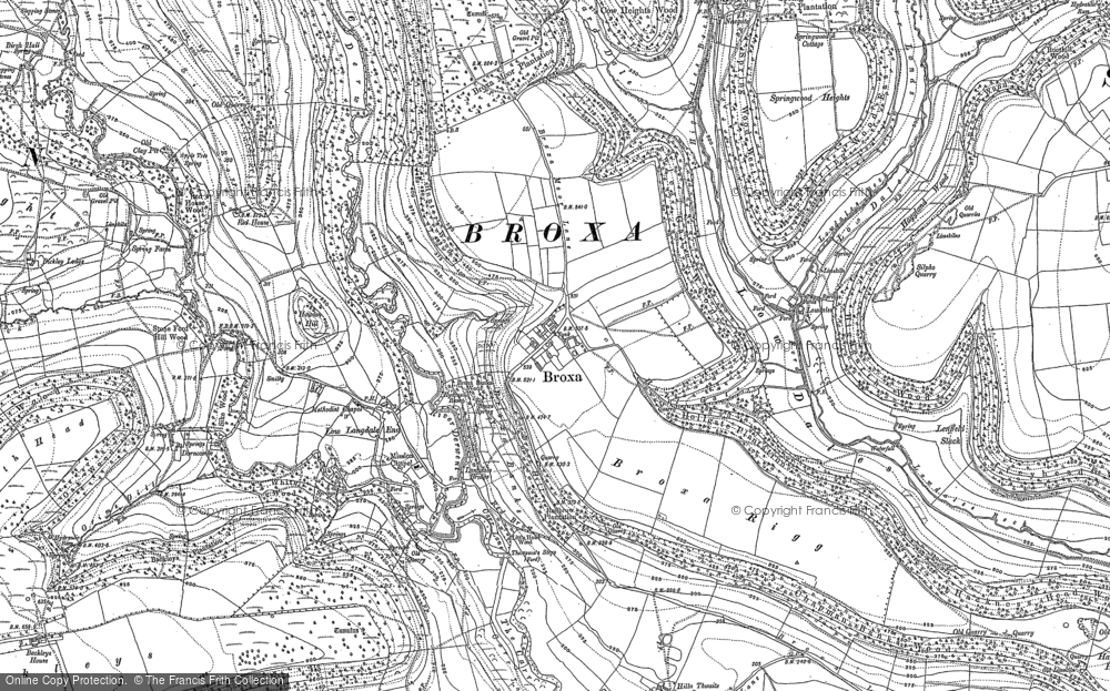 Old Map of Historic Map covering Brompton Moor Ho in 1890