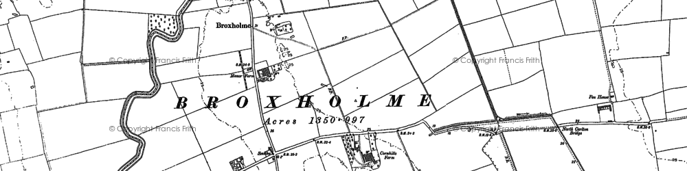 Old map of Broxholme in 1885