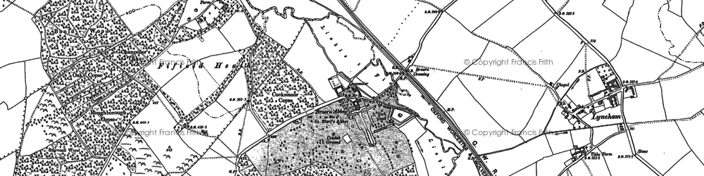 Old map of Bruern Abbey in 1898