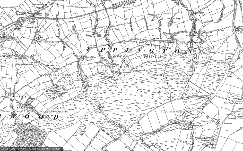 Old Map of Brunant, 1900 - 1901 in 1900