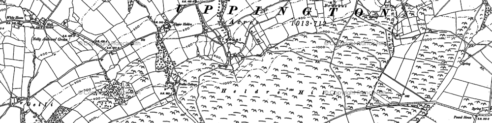 Old map of Brunant in 1900