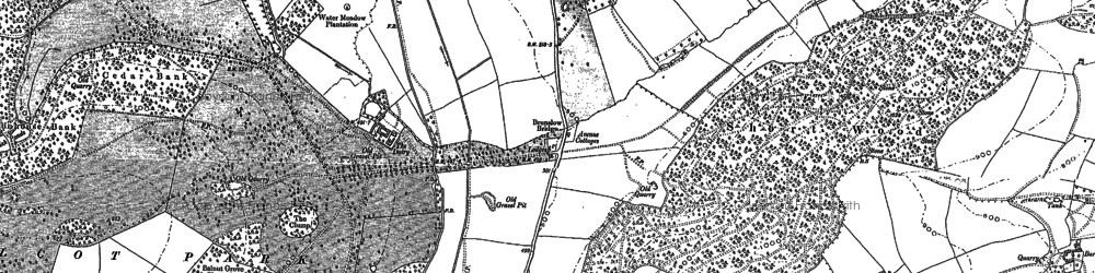 Old map of Brunslow in 1883