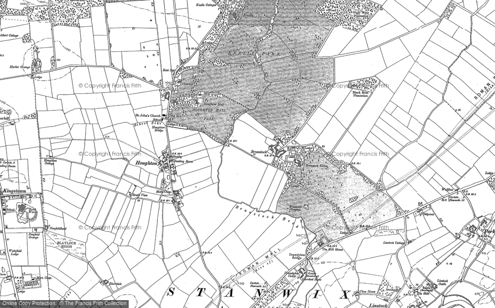 Old Map of Brunstock, 1888 - 1899 in 1888