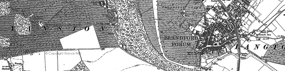 Old map of Bryanston in 1887