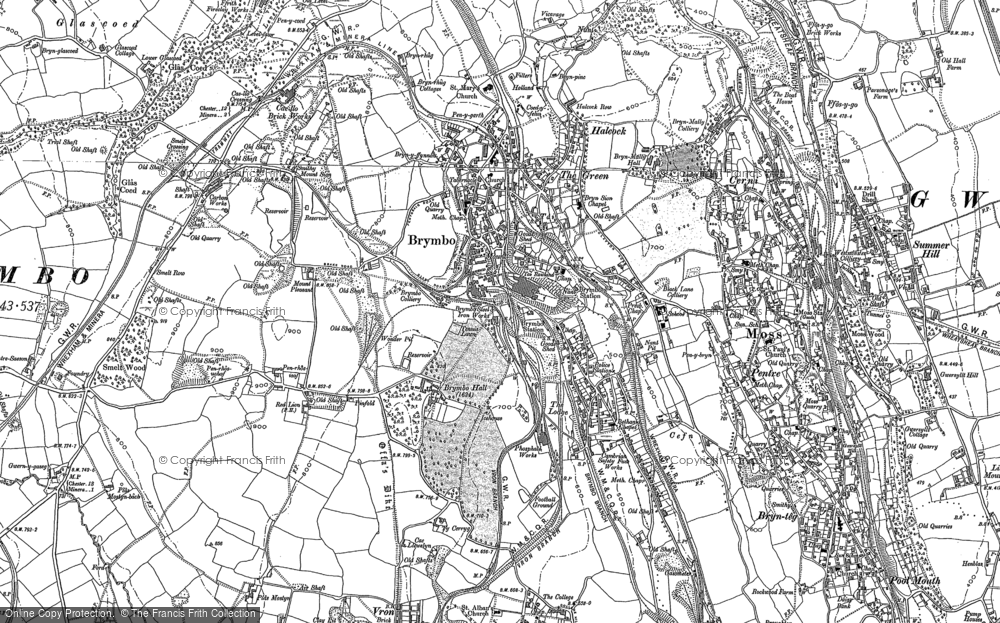 Old Map of Historic Map covering Mount Sion in 1898