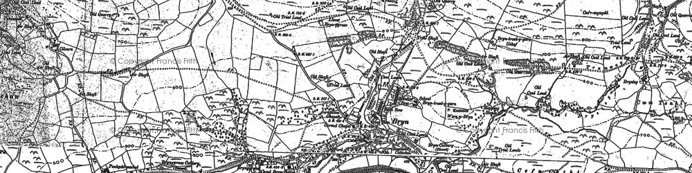 Old map of Bryn in 1875