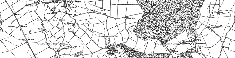 Old map of Bryn in 1883