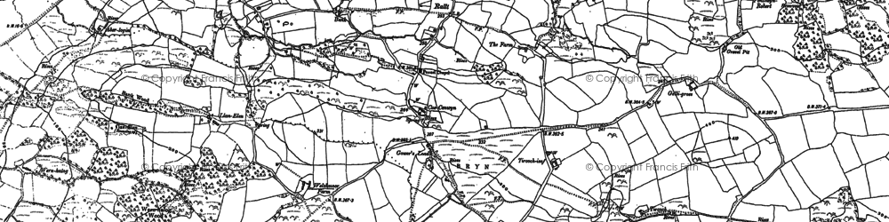 Old map of Tircoch in 1896