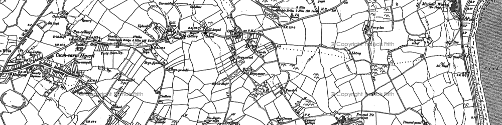Old map of Bryn in 1905