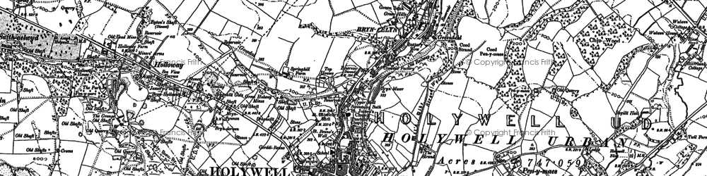 Old map of Bryn Celyn in 1910