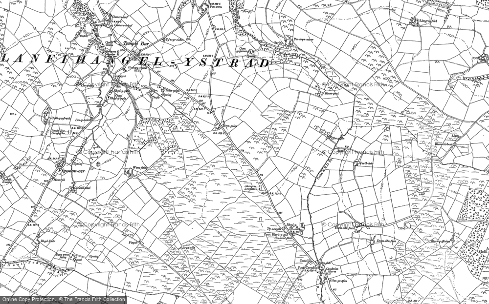 Old Map of Historic Map covering Berthele in 1887