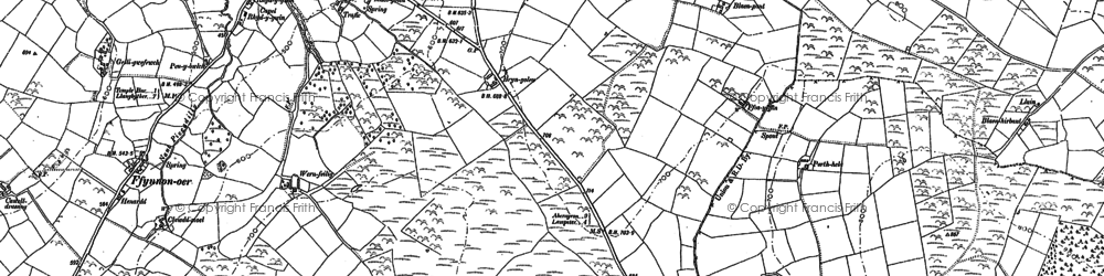 Old map of Berthele in 1887