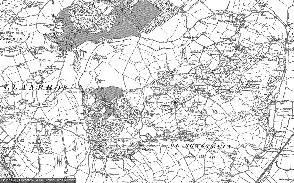 Old Map of Bryn Pydew, 1899 in 1899