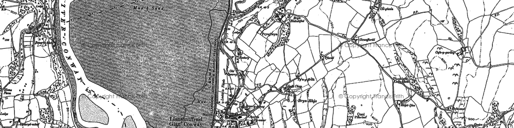 Old map of Bryn-rhys in 1911