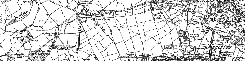 Old map of Bryn-y-baal in 1898