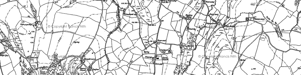 Old map of Bryn-y-maen in 1911