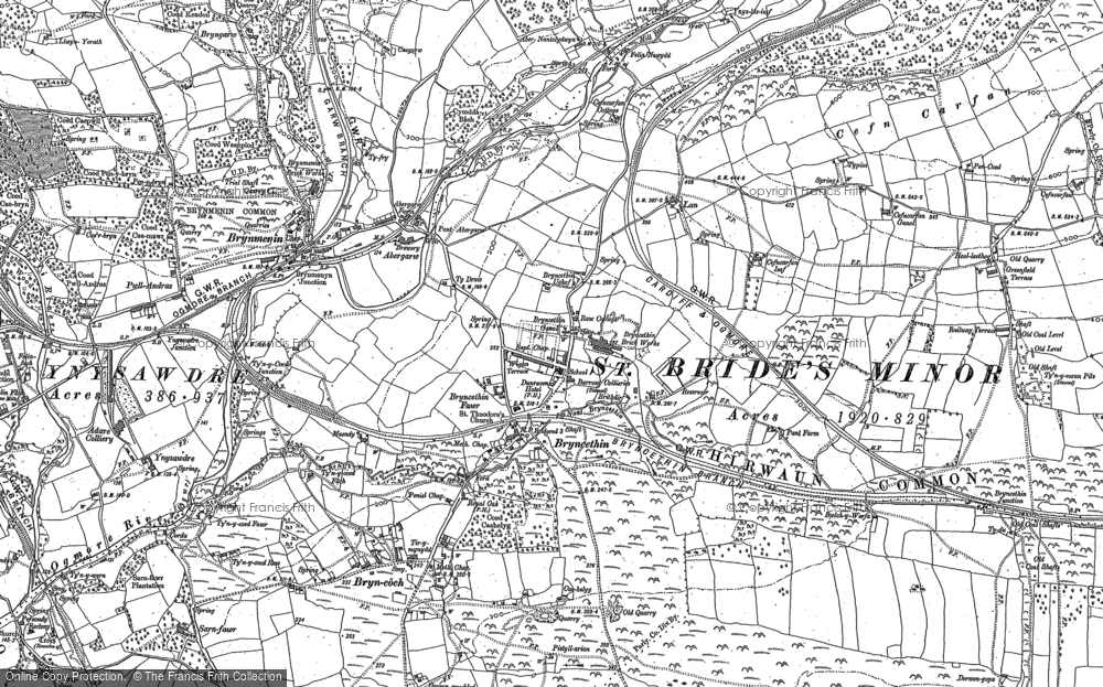 Old Map of Bryncethin, 1897 in 1897