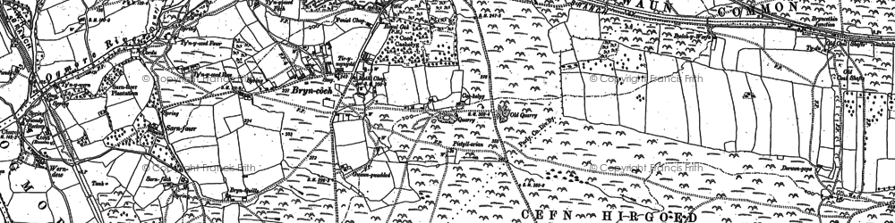 Old map of Bryncoch in 1897