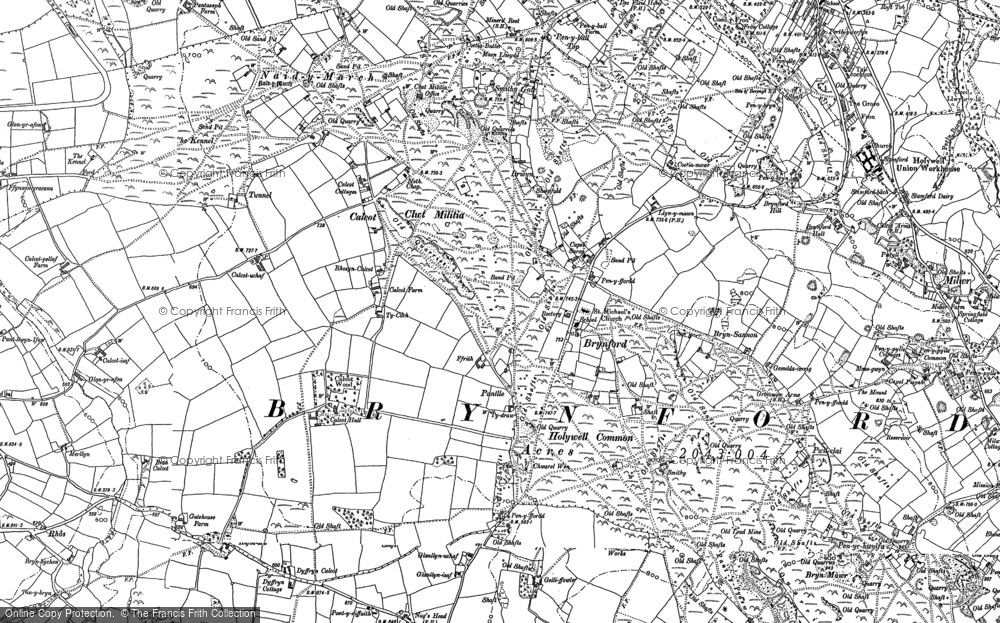 Old Map of Brynford, 1898 - 1910 in 1898