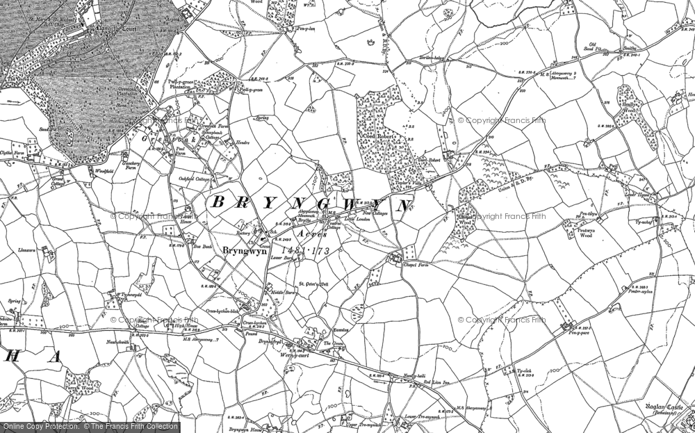 Old Map of Bryngwyn, 1899 - 1900 in 1899