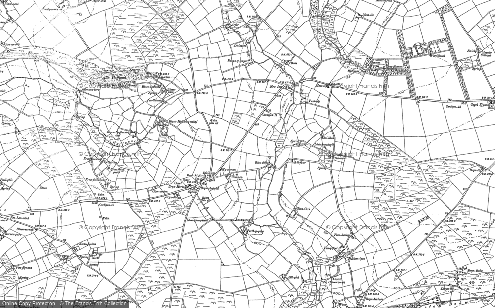 Old Map of Historic Map covering Arfor Fawr in 1904