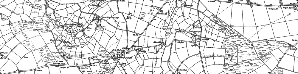 Old map of Brynhoffnant in 1904