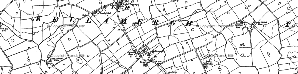 Old map of Bryning in 1892