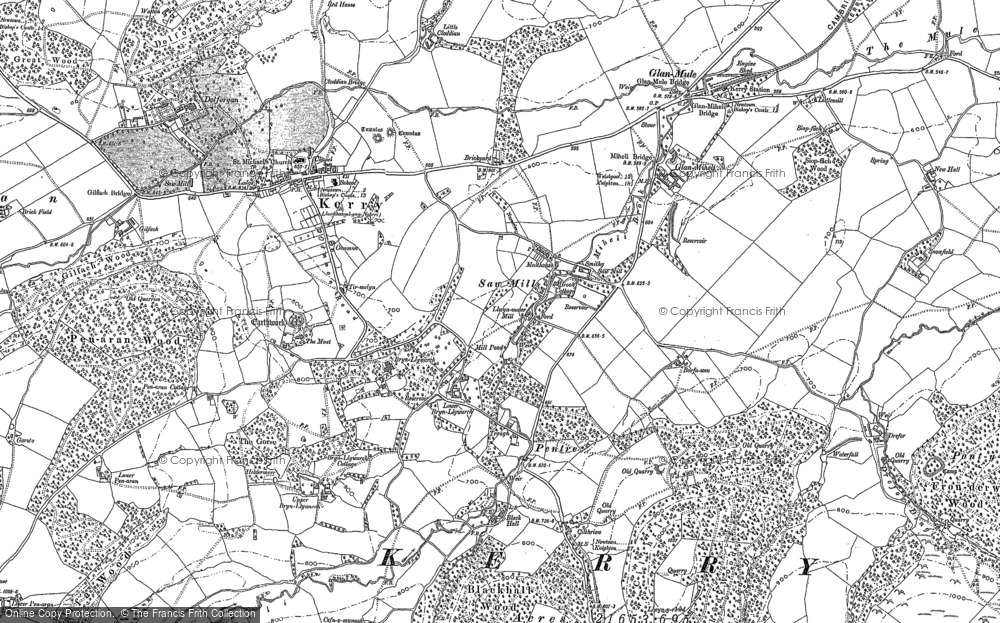 Old Map of Historic Map covering Penygelli in 1884