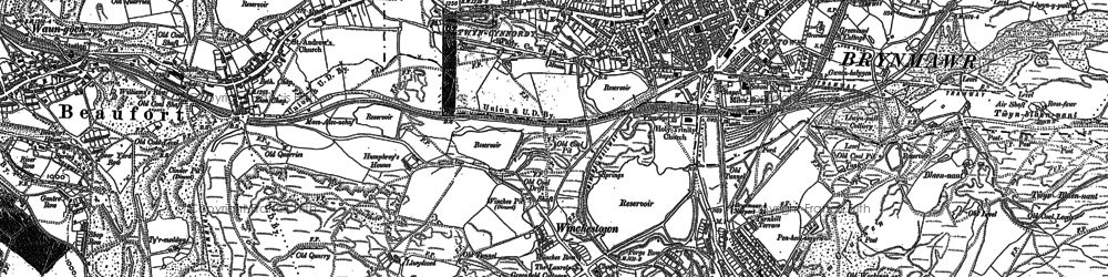 Old map of Clydach Terrace in 1879