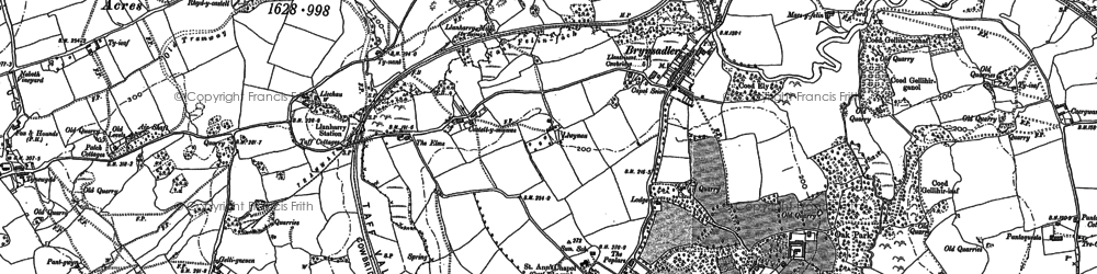 Old map of Brynsadler in 1897