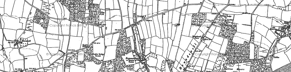 Old map of Brynsworthy in 1886