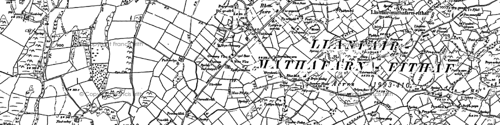 Old map of Brynteg in 1887