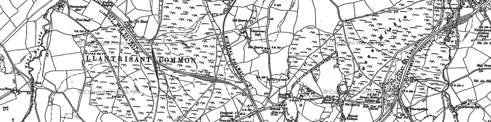 Old map of Brynteg in 1898