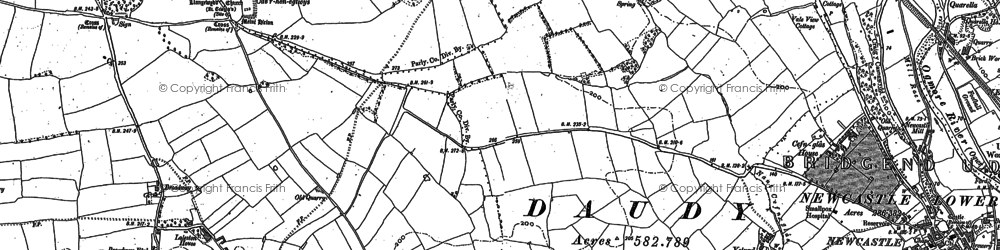 Old map of Bryntirion in 1913