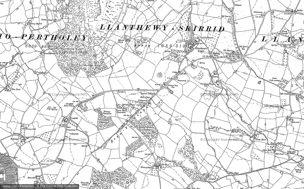 Old Map of Brynygwenin, 1899 in 1899