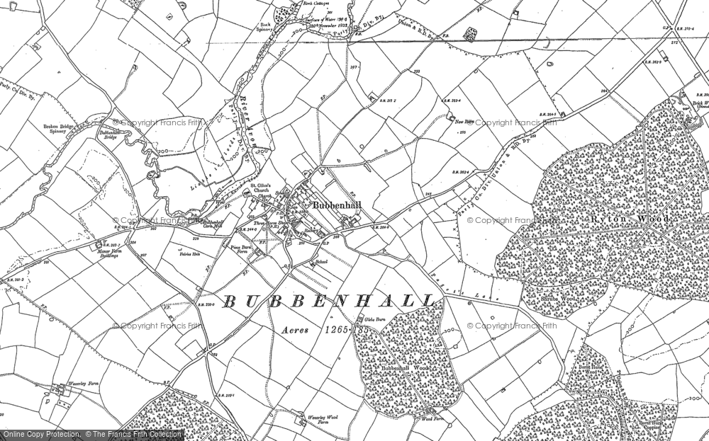 Old Map of Historic Map covering Bubbenhall Ho in 1886