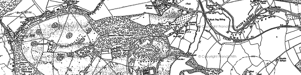 Old map of Bowood Lake in 1899