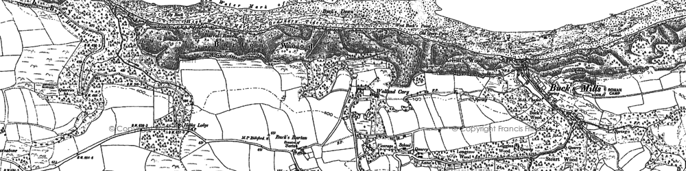 Old map of Buck's Cross in 1884