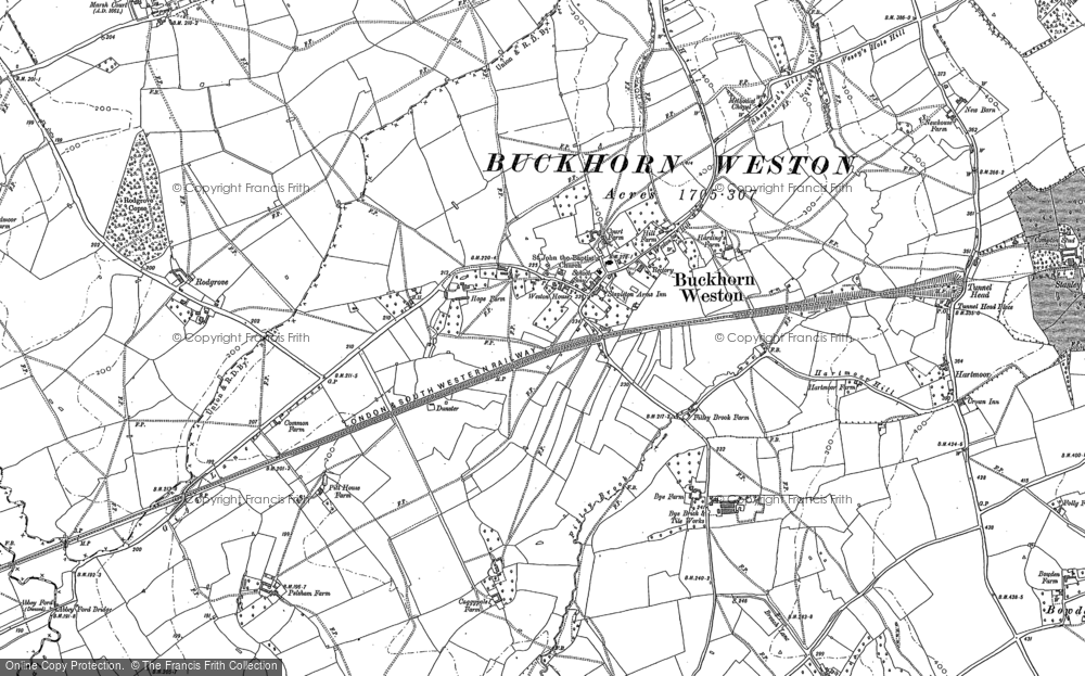 Old Map of Buckhorn Weston, 1900 - 1901 in 1900