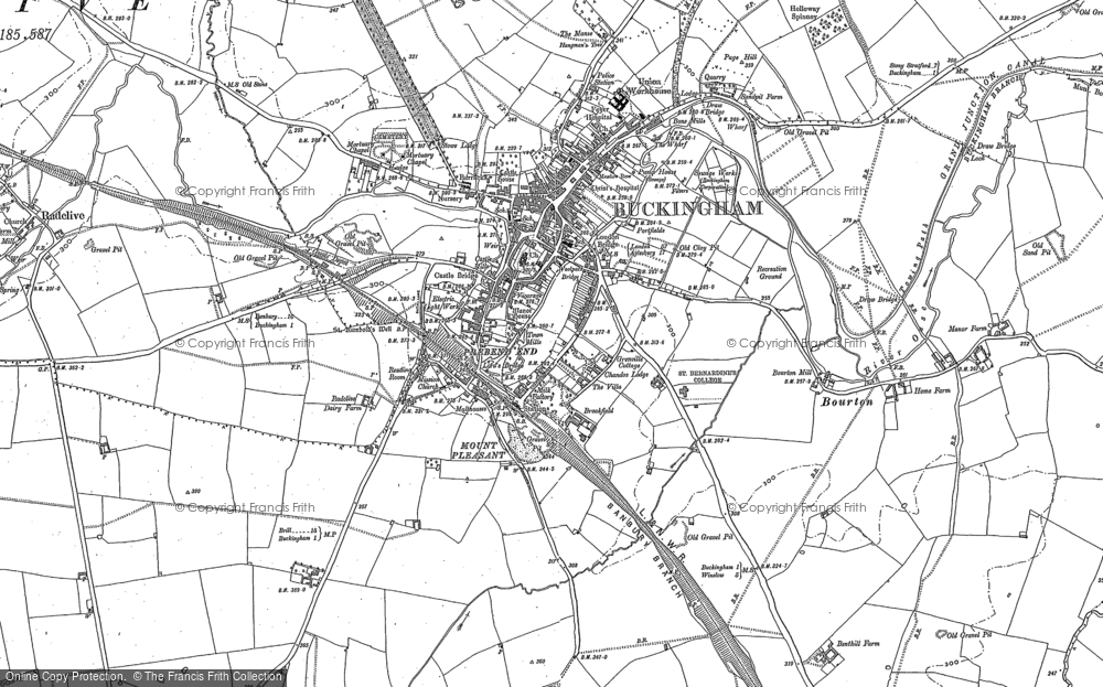 Old Map of Buckingham, 1899 - 1938 in 1899