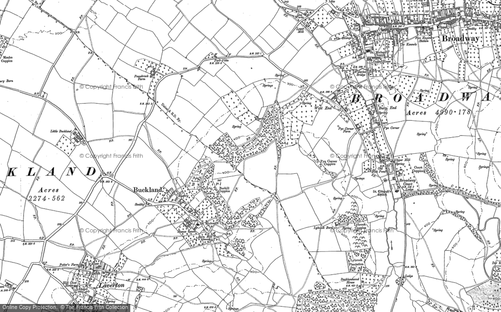 Old Map of Buckland, 1880 - 1900 in 1880