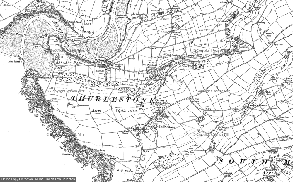 Old Map of Buckland, 1884 - 1905 in 1884