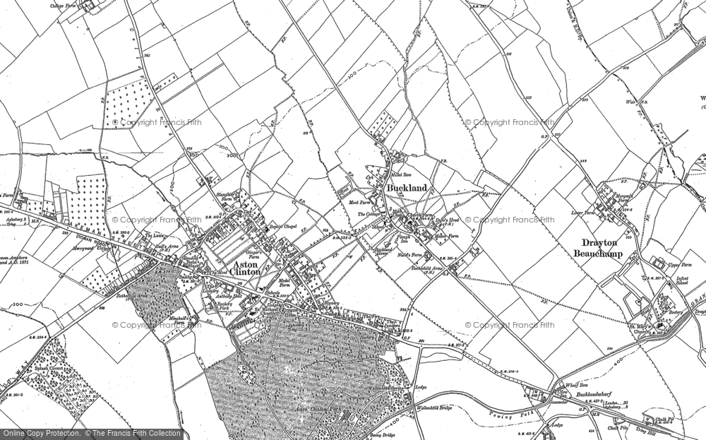 Old Map of Buckland, 1898 in 1898