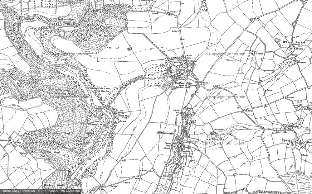Old Map of Buckland Abbey, 1883 - 1905 in 1883