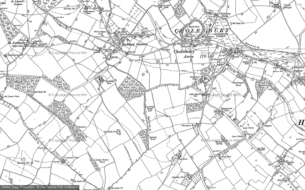 Old Map of Historic Map covering Braziers End Ho in 1897